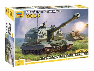 MSTA-S Self Propelled Howitzer (1:72) Model Kit military 5045 - Zvezda