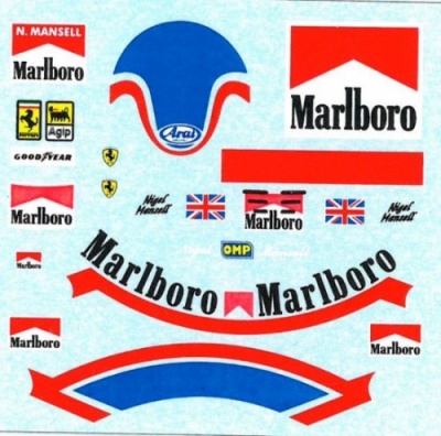 N.Mansell Figure decal (Ferrari) 1/12 - MSM Creation