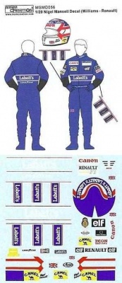 N. Mansell (Williams Renault)  1/20 - MSM Creation