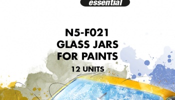 Glass jars for paints 12pcs. - Number Five