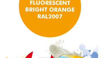 Fluorescente Bright Orange RAL2007  Paint for Airbrush 30 ml - Number 5