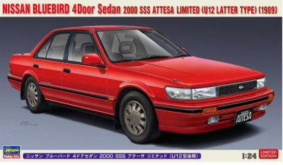 Nissan Bluebird 4Door Sedan SSS Attesa Limited (U12 Latter Type) (1989) 1/24 - Hasegawa