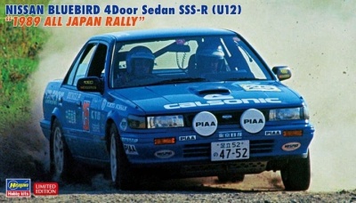 Nissan Bluebird 4Door Sedan SSS-R (U12) "1989 All Japan Rally" 1/24 - Hasegawa