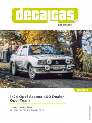 Opel Ascona 400 Team Dealer Opel sponsored by Wynn's - 1981 1/24 - Decalcas
