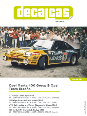 Opel Manta 400 Team Espaňa- Decalcas