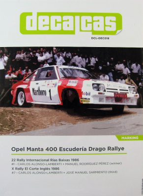 Opel Manta Escuderia Drago Rallye - Decalcas