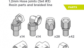1,2mm Hose joints (Set 3) 1/12, 1/20, 1/24 - Decalcas