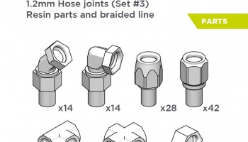 1,2mm Hose joints (Set 3) 1/12, 1/20, 1/24 - Decalcas