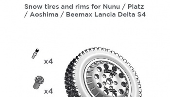 Speedline snow wheels set for Lancia Delta S4 1/24 - Decalcas
