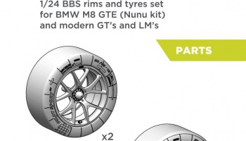 BMW M8 GTE - BBS rim + Michelin tyres 1/24 - Decalcas