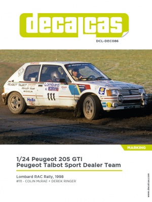 Peugeot 205 GTI Group A Team Peugeot Talbot Sport Dealer sponsored by Gemini Oil - 1988 1/24 - Decalcas