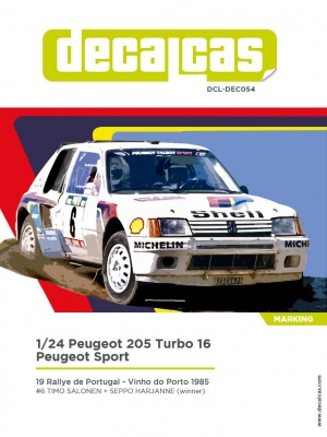 Peugeot 205 Turbo 16 Team Peugeot Sport sponsored by Shell - 1985 1/24 - Decalcas