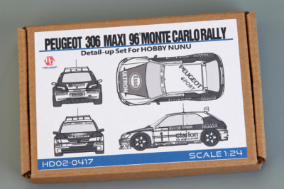 Peugeot 306 Maxi 96' Monte Carlo Rally Detail-UP Set For Hobby NUNU 1/24 - Hobby Design