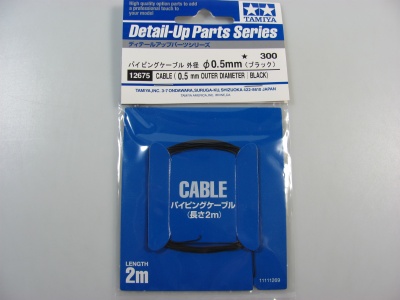 Piping Cable 0,5 mm Black - Tamiya