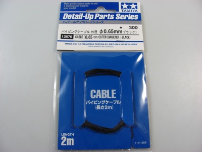 Piping Cable 0,65 mm Black - Tamiya
