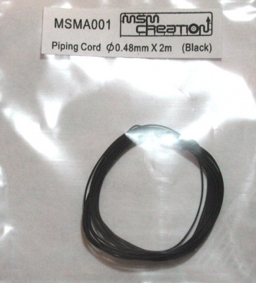 Piping Cord 0.48mm diameter x 2m (Black) - MSM Creation