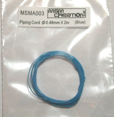 Piping Cord 0.48mm diameter x 2m (Blue) - MSM Creation