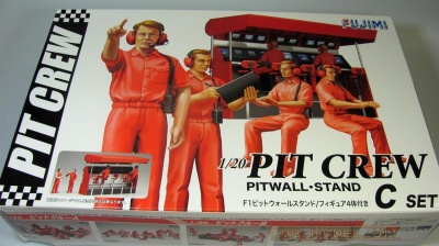 Pit Crew C Set F1 Pit Wall Stand - Fujimi