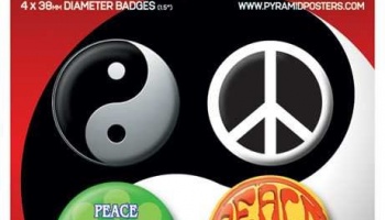 Placka set - Peace - 4x38mm