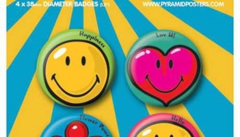 Placka set - Smiley 1 - 4x38mm