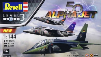 Plastic ModelKit letadla 03810 - 50th Anniversary "Alpha Jet" (1:144) - Revell