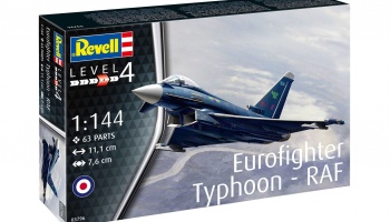 Plastic ModelKit letadlo 03796 - Eurofighter Typhoon - RAF (1:144) - Revell