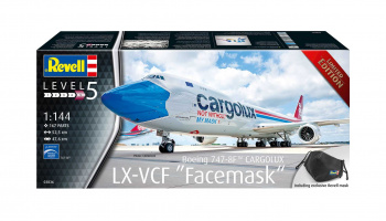 Boeing 747-8F CARGOLUX LX-VCF "Facemask" (1:144) Plastic ModelKit letadlo 03836 - Revell