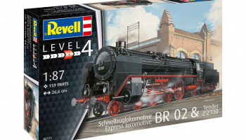 Express locomotive BR 02 & Tender 2'2'T30 (1:87) Plastic Model Kit lokomotiva 02171 - Revell