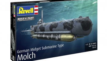 Plastic ModelKit ponorka 05187 - German Midget Submarine Type Molch (1:72) - Revell