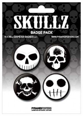 Placka set - Skullz - 4x38mm