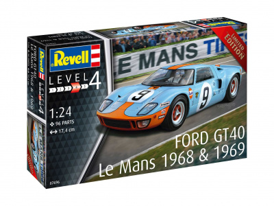 Plastic ModelKit auto - Ford GT 40 Le Mans 1968 (1:24) - Revell