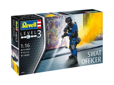 Plastic ModelKit figurka 02805 - SWAT Officer (1:16)