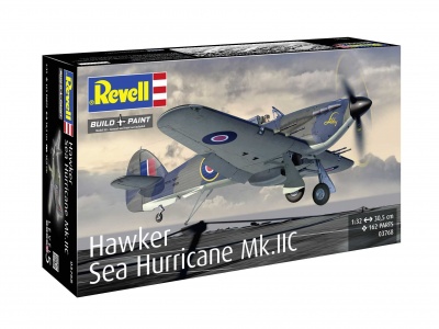 Plastic ModelKit letadlo 03768 - Hawker Sea Hurricane Mk.IIC (1:32) - Revell