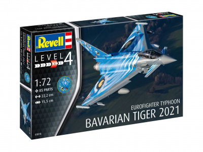Plastic ModelKit letadlo 03818 - Eurofighter Typhoon "Bavarian Tiger 2021" (1:72) - Revell
