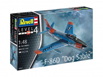 Plastic ModelKit letadlo 03832 - F-86D Dog Sabre (1:48) - Revell