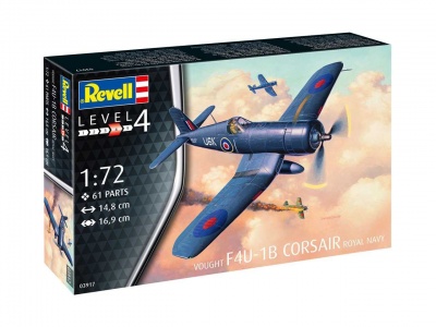 Plastic ModelKit letadlo 03917 - F4U-1B Corsair Royal Navy (1:72) - Revell