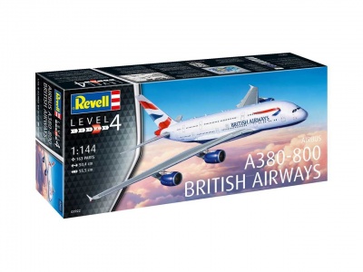 Plastic ModelKit letadlo 03922 - A380-800 British Airways (1:144) - Revell