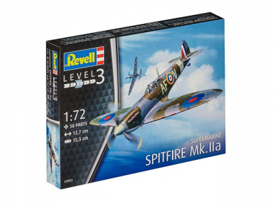 Plastic ModelKit letadlo 03953 - Spitfire Mk. IIa (1:72) - Revell