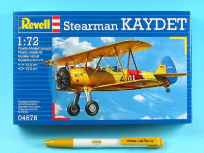 Plastic ModelKit letadlo 04676 - Stearman KAYDET (1:72) - Revell