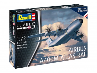 Plastic ModelKit letadlo - Airbus A400M Atlas „RAF“ (1:72) - Revell