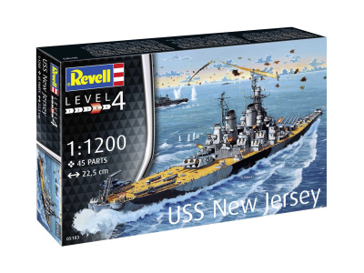 Plastic ModelKit loď 05183 - USS New Jersey (1:1200) - Revell