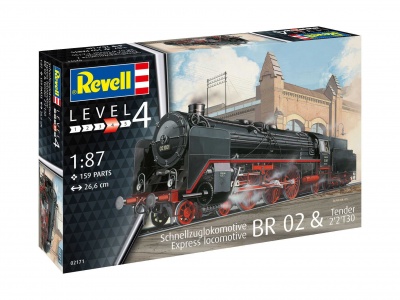 Plastic ModelKit lokomotiva - Express locomotive BR 02 & Tender 2'2'T30 (1:87) - Revell