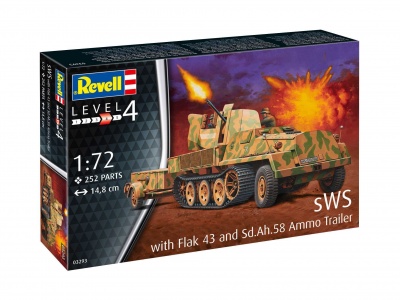 Plastic ModelKit military - sWS mit Flak-Aufbau als Sfl. mit 3,7cm Flak 43 (1:72) - Revell