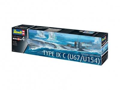 Plastic ModelKit ponorka - German Submarine Type IXC U67/U154 (1:72) - Revell