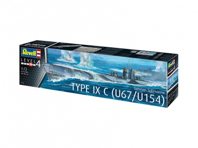 Plastic ModelKit ponorka - German Submarine Type IXC U67/U154 (1:72) - Revell