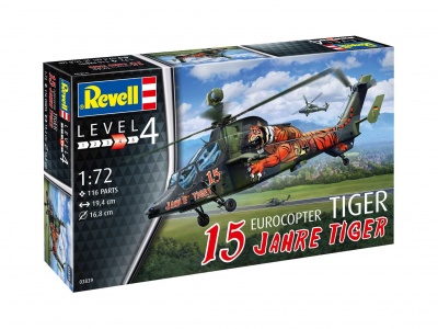 Plastic ModelKit vrtulník 03839 - Eurocopter Tiger - "15 Years Tiger" (1:72) - Revell