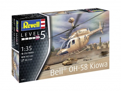 Plastic Modelkit vrtulník 03871 - OH-58 Kiowa (1:35)