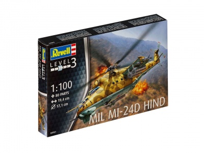 Plastic ModelKit vrtulník 04951 - Mil Mi-24D Hind (1:100)