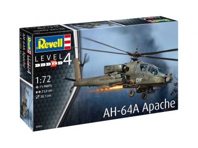 Plastic ModelKit vrtulník - AH-64A Apache (1:72) - Revell