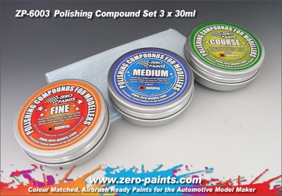 Polishing Compound Set (3Grades+Cloth) - Zero Paints